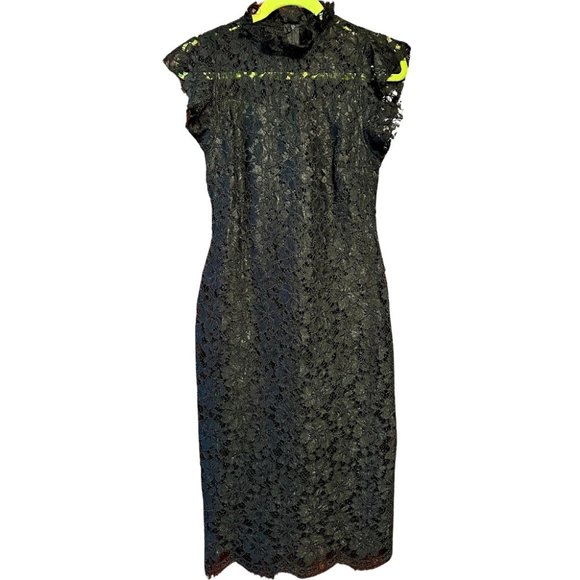 Dresses & Skirts - Elegant Little Black Lace Dress Size Small